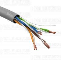 Кабель витая пара U/UTP кат.5E 4х2х24AWG solid CU PVC сер. (м) Эра Б0044429