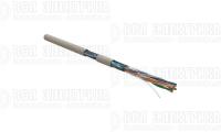 Кабель витая пара F/UTP кат.5E 4х2х0.51мм 24AWG solid PVC FUTP4-C5E-S24-IN-PVC-GY-305 сер. (м) Hyperline 42052