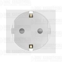Розетка 1-м 2мод. Viva 16А IP20 2P+E с заземл. защ. шторки бел. DKC 45005