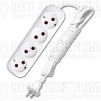 Удлинитель 4х3м без заземл. 6А IP20 У6-766 ШВВП 2х0.75 UNIVersal 9631943