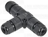 Коннектор кабельный герметичный WTP-106 3 PIN IP68 IEK UWC10-T-016-3-68