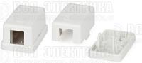 Корпус настен. розетки SBB1-1-WH для установки 1-ой вставки типа Keystone Jack бел. Hyperline 15415