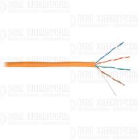 Кабель U/UTP кат.5E (класс D) 4 пары 24 AWG (0.49мм) тест по ISO/IEC 100МГц ОЖ BC чистая медь внутр. LSZH нг(А)-HFLTx оранж. (уп.305м) NIKOLAN NKL 2100C-OR