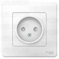 Розетка 1-м СП Blanca 16А IP20 250В без заземл. защ. шторки бел. SE BLNRS000111