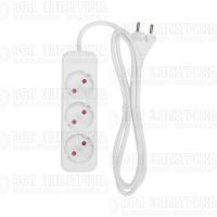 Удлинитель 3х1.5м без заземл. STANDARD 2х1кв.мм бел. Rexant 13-4006