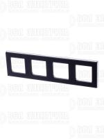 Рамка Levit 4п антрацит/дым. черн. ABB 2CHH015040A6063