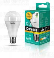 Лампа светодиодная LED15-A65/830/E27 15Вт грушевидная 3000К тепл. бел. E27 1280лм 170-265В Camelion 12196 / 12185