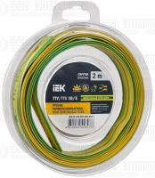 Трубка термоусадочная ТТУ нг-LS 10/5 желт./зел. (уп.2м) IEK UDR12-010-005-002-K52-T