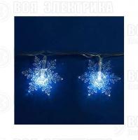 Гирлянда светодиодная «Снежинки-1» ULD-S0700-050/DTA WHITE IP20 SNOWFLAKES-1 с контроллером 50LED (дл.7м) Uniel 7930
