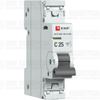 Выключатель автоматический модульный 1п C 25А 6кА ВА 47-63N PROxima EKF M636125C