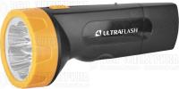 Фонарь аккумуляторный LED3827 5LED аккум. SLA 220В пластик. черн./желт. (кор.) Ultraflash 11241