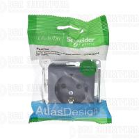 Розетка 1-м СП AtlasDesign 16А IP20 с заземл. защ. шторки механизм грифель SE ATN000745