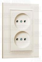 Розетка 2-м СП Karea 10А IP20 б/з крем. Makel 56010017