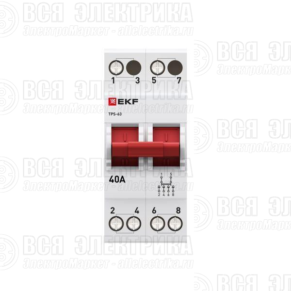 Переключатель трехпозиционный ТПС-63 2P 40А PROxima EKF TPS240
