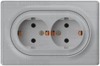 Розетка 2-м СП Florence 16А IP20 с заземл. винт. клеммы сер. 1E10401302 OneKeyElectro 2172836