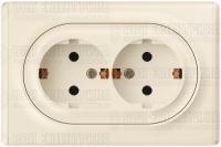 Розетка 2-м СП Florence 16А IP20 с заземл. винт. клеммы беж. 1E10401301 OneKeyElectro 2172790