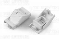 Вставка SIP2A-1K-M45-22.5 угл. 45х22.5 (аналог Mosaic) для 1 модуля формата Keystone Jack со шторками ROHS бел. Hyperline 247254
