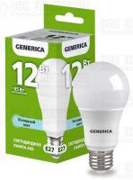 Лампа светодиодная A60 12Вт грушевидная 6500К E27 230В GENERICA LL-A60-12-230-65-E27-G