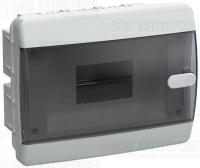 Корпус ЩРВ-П-8 UNION Compact IP41 черн. прозр. дверь пластик. IEK UIC-KP12-V-08-41-K01