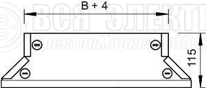 Крышка на ответвитель T-образ. горизонт. осн. 300 DFAA 300 DD OBO 7131348