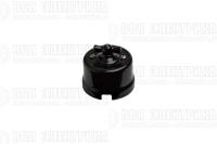 Выключатель поворотный 2-кл. ОП Лизетта 10А IP20 ретро 4 полож. ABS-пластик черн. Bironi B1-202-23