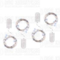 Гирлянда DC-G05-20WS4 20LED 2xCR2032 (в компл.) бел. (уп.4шт) ФАZА 5048072