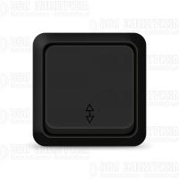 Переключатель проходной 1-кл. ОП Олимп 10А IP20 черн. Universal 2210