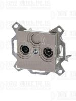 Розетка телевизионная проходная TV/R Levit 7дБ кофе макиато ABB 2CHH083607A6018