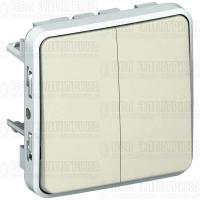 Механизм переключателя проходного 2-кл. СП Plexo 10А IP55 10AX бел. Leg 069625