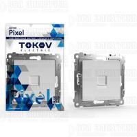 Розетка компьютерная 1-м СП Pixel RJ45 кат.5E механизм бел. TOKOV ELECTRIC TKE-PX-RC1-C01
