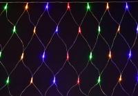 Гирлянда "Сеть" 1.5х1.5м 160LED RGB IP20 провод прозр. 230В с контроллером 8 режимов IEK LGDB410-3-160-L1-T-S-44