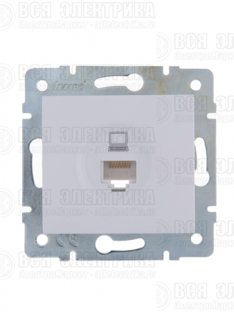 Розетка компьютерная 1-м СП Karina RJ45 механизм бел. LEZARD 707-0288-139