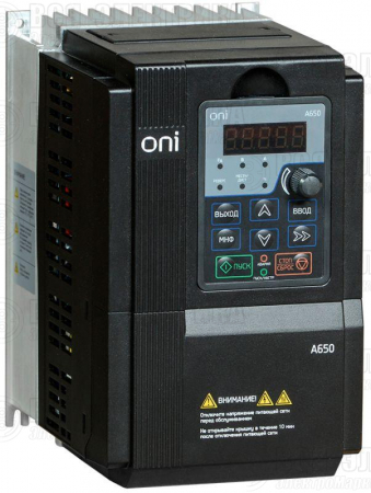 Преобразователь частоты A650 380В 3Ф 3.7кВт 9.5А ONI A650-33E037T