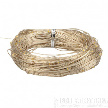 Гирлянда светодиодная "Роса" 20м 200LED тепл. бел. 3.6Вт IP44 с трансф. Neon-Night 303-206