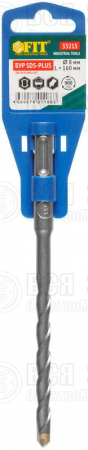 Бур по бетону SDS PLUS 8х160мм син. корпус FIT 33215