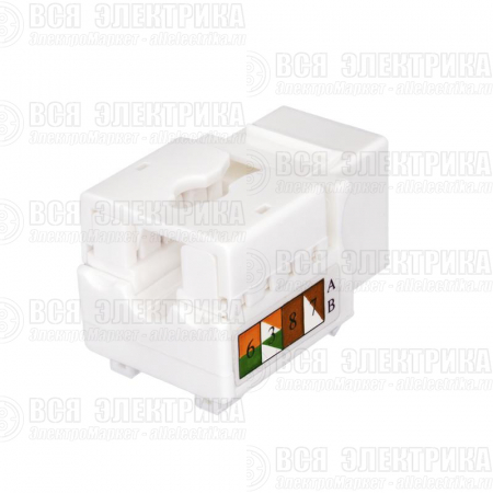 Модуль Keystone Jack RJ45 (8P8C) UTP кат.5E инструментал. бел. SUPRLAN 10-0313