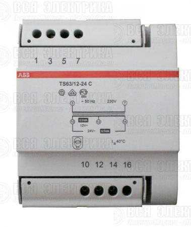 Трансформатор разделит. безоп. TS63/12-24C ABB 2CSM631043R0811