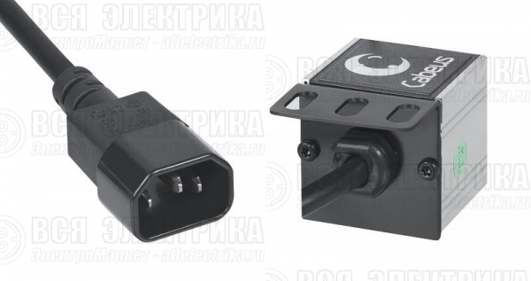 Блок розеток 9-м PDU-9P-2IEC 10А горизонт. евростандарт для 19дюйм шкафов без выкл. вилка IEC 320 C14 шнур 2м алюм. Cabeus 7287c