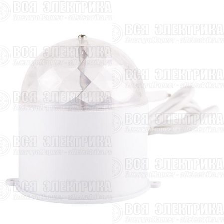 Лампа светодиодная "Диско" 6Вт шар 3LED RGB 230В IP20 в компакт. корпусе Neon-Night 601-252