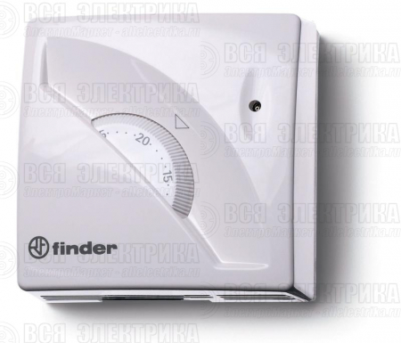Термостат комнатный 1СО 16А монтаж на стену поворотная ручка бел. FINDER 1T010
