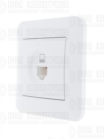 Розетка компьютерная 1-м СП Karina RJ45 механизм бел. LEZARD 707-0288-139