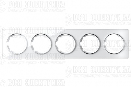 Рамка 5-м Garda горизонт. стеклянная бел. 2E52501300 OneKeyElectro 2234928