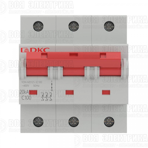 Выключатель автоматический модульный 3п C 80А 20кА MD125 YON MD125-3C80