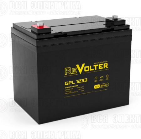 Аккумулятор 12В 33А.ч GPL 1233 REVOLTER 4614040030036