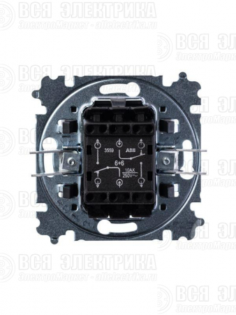 Переключатель 2-кл. СП Levit IP20 сл. кость/бел. ABB 2CHH595245A6017