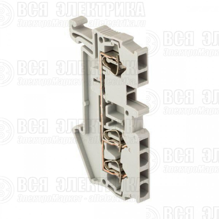 Колодка клеммная ST-2.5 28А 3 вывода пружинная сер. EKF plc-jxb-st-2.5-3