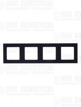 Рамка Levit 4п антрацит/дым. черн. ABB 2CHH015040A6063