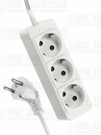 Удлинитель 3х5м с заземл. 10А IP20 ПВС 3х0.75 КОСМОС YKsm5m-3g-Z(10A)P