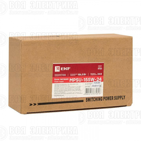 Блок питания 24В с функцией ИБП MPSu-155W-24 PROxima EKF mpsu-155w-24
