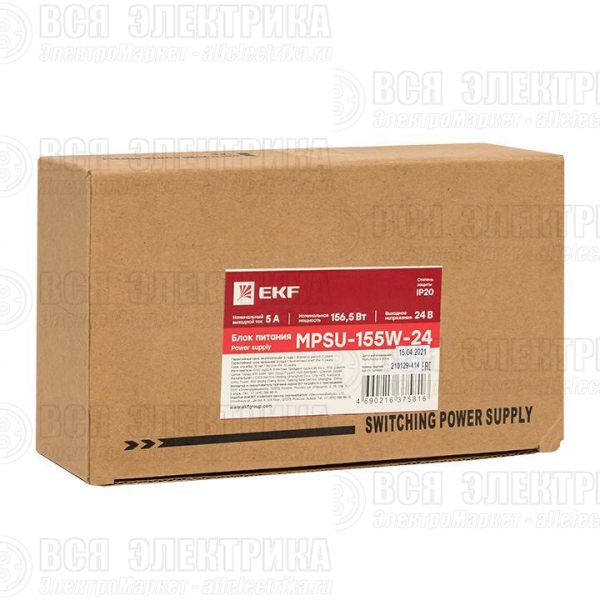 Блок питания 24В с функцией ИБП MPSu-155W-24 PROxima EKF mpsu-155w-24